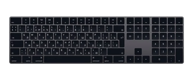 Apple Magic Keyboard with Numeric Keypad (MRMH2RS / A) Space Gray Bluetooth